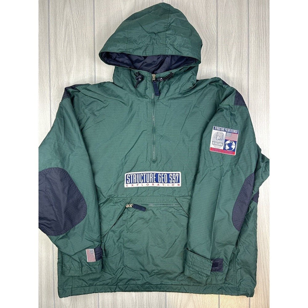 Vintage Structure Geo S97 1/4 Zip Pullover A Polar Medium